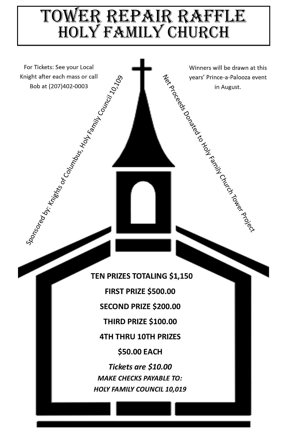 Tower Raffle poster 2025